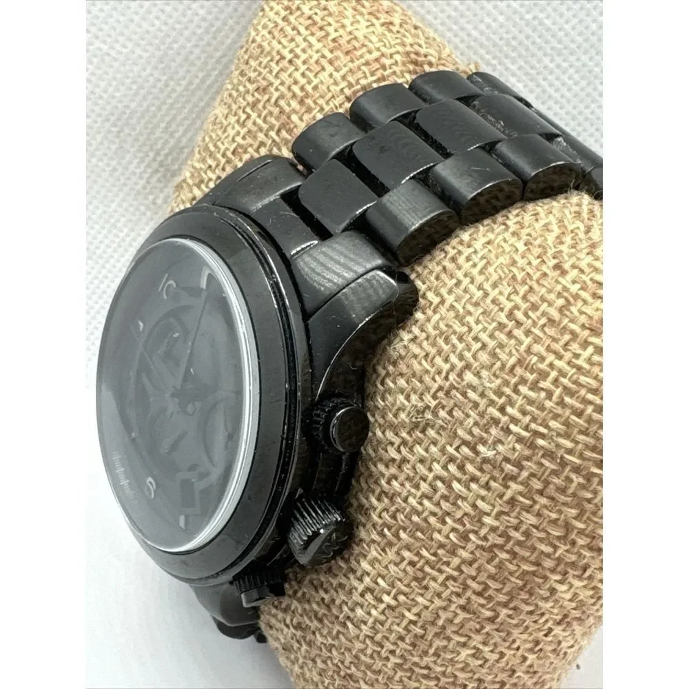 Michael Kors Runway MK8157 Men's Stainless Steel Analog Black Dial Watch JNA714